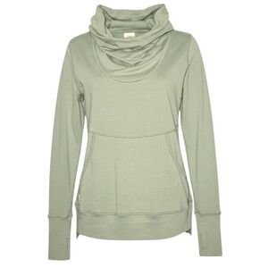 Deso Tallac Cowl Neck Heather Green Pullover Hoodie‎ Women Sz Small Get Outside